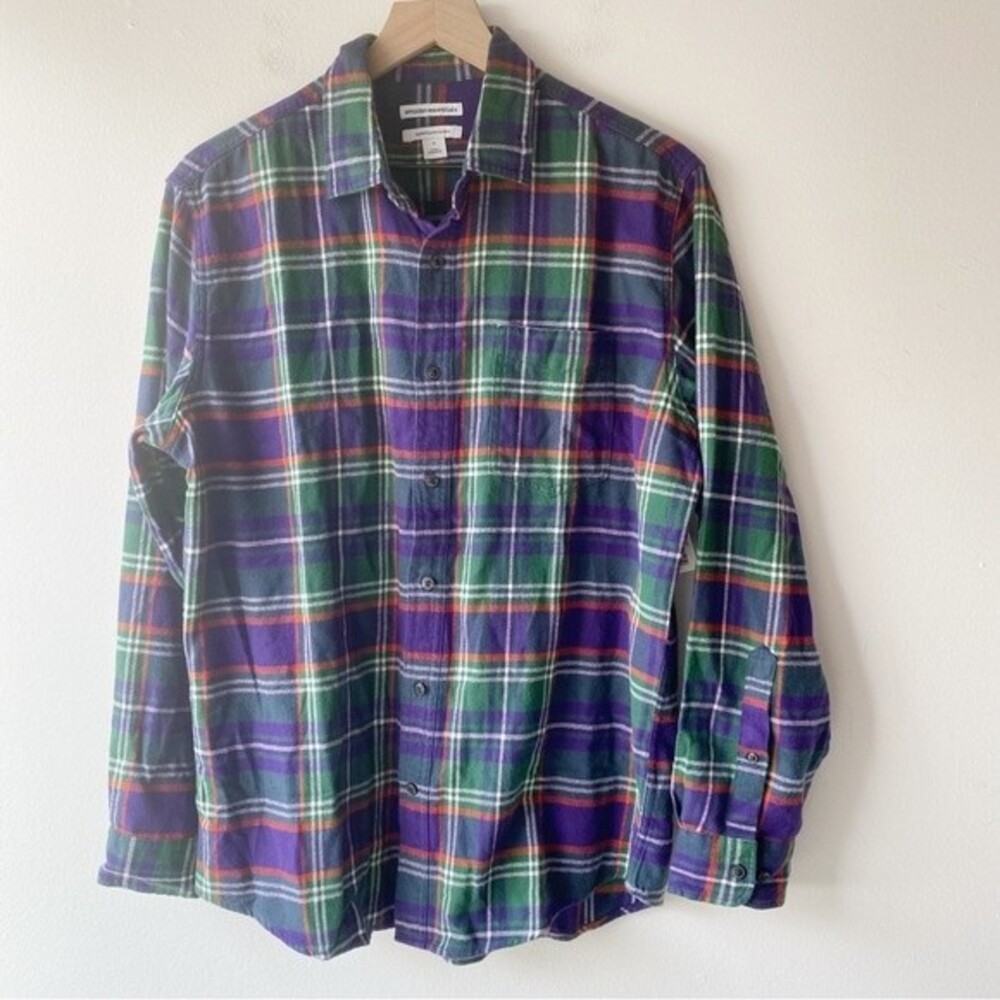 men's amazon essentials plaid button up shirt